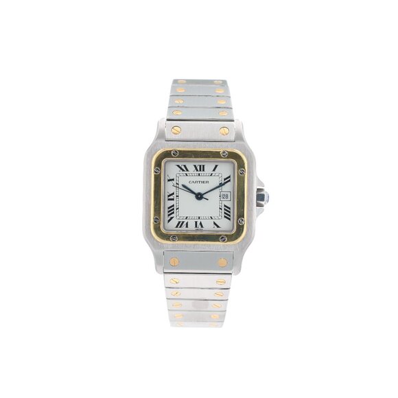 Cartier Santos Galbée Automatic 29mm White Roman Numeral Two-Tone Watch 1172961 main image 10